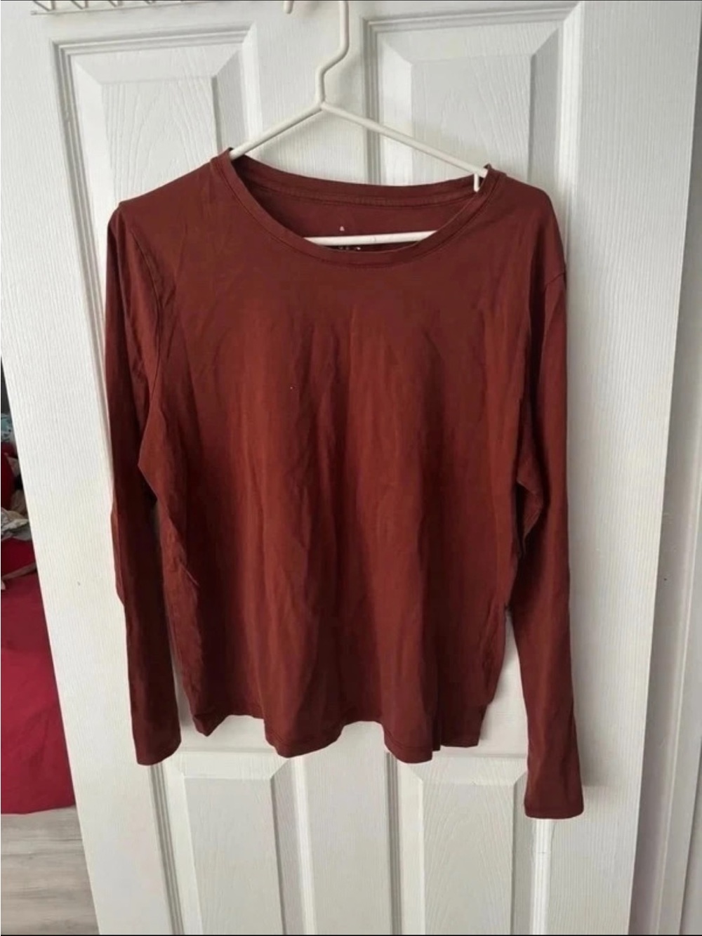 a new day Women's Long-Sleeve Crewneck Top - Burnt Orange